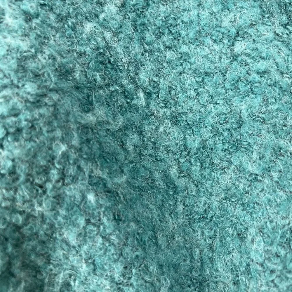 ASOS Green Wool-Blend Textured Zip Bomber Cardigan Jacket – Size 8 - Picture 6 of 10